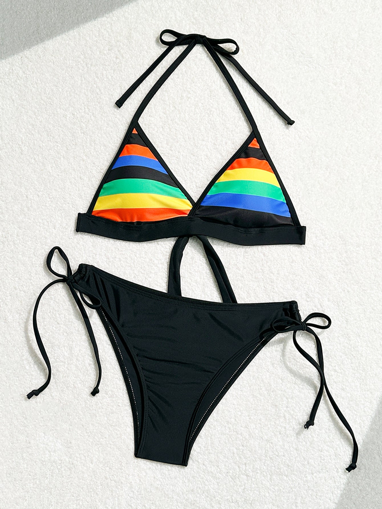 Rainbow Series Sexy Bikini Women Split Swimsuit Popular Lace Up Adjustable Swimsuit Bella Mia